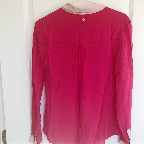 Anthropologie Maeve Bagatelle Button Down Hot Pink - Picture 6 of 6